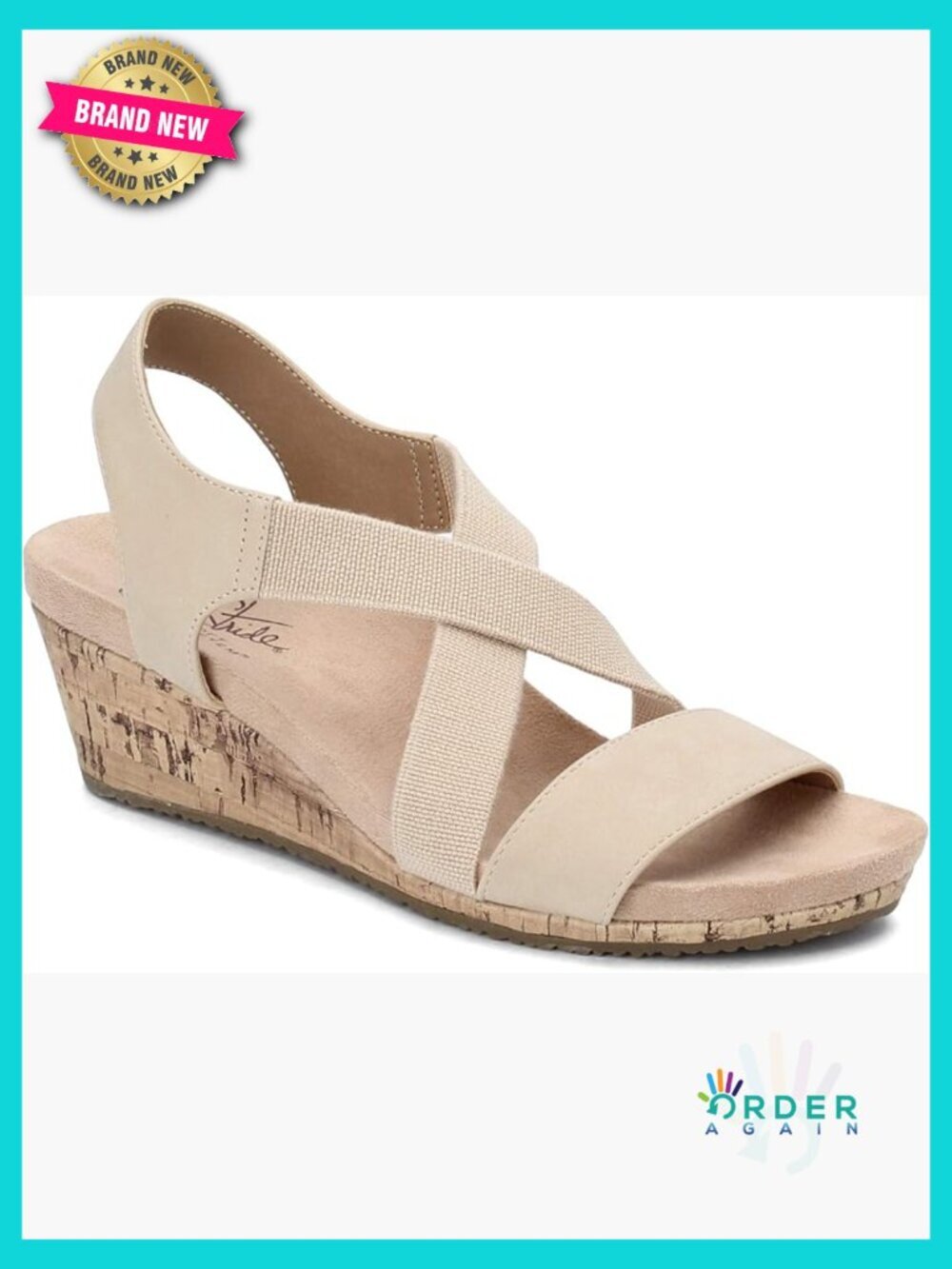 Wedge Sandal Slingback Open Toe Casual Comfort Mid Heel Slip On Synthetic